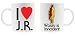 Kitchen & Housewares : I Love JR & wossy is innocent mug, pop art style artwork of the TV & radio Man Jonathan Ross