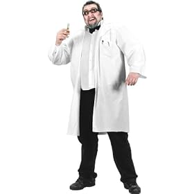 Adult Plus Size Professor White Lab Coat Costume