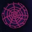 Magenta Spider Web Crocheted Hair Bun Cover- MEDIUM