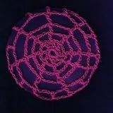 Magenta Spider Web Crocheted Hair Bun Cover- LARGE