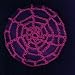 Magenta Spider Web Crocheted Hair Bun Cover- LARGE