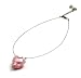 Oi! Baby Pink Venetian Glass Heart Handstrung On A Thin Metal Necklace - N5018