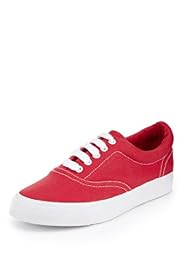 Contrast Sole Lace Up Trainers