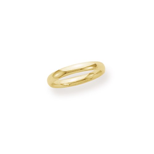 18k Yellow Gold 3mm Comfort Fit Women's Wedding Band