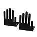 Spectrum Diversified Hand Bookends, Large, Black