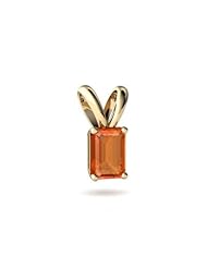Genuine Fire Opal 14kt Yellow Gold Pendant