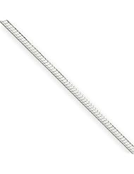 14K White Gold 1.2mm Octagonal Snake Chain Necklace