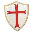 Medieval Shield Armor Knights Templar Red Cross