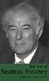 The Art of Seamus Heaney