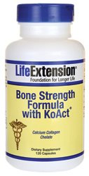 Life Extension Bone Strength Formula with Koact Vegetarian Capsules, 120 Count