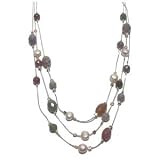Agate and Cultured Freshwater Pearl Necklace, 17