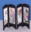 Dollhouse Miniature Chinese Floor Screen with Birds