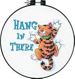 Learn-A-Craft Hang In There Stamped Cross Stitch Kit-6X6