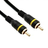 Composite Video Cable, RCA Male / RCA Male, High Quality, 100 ft