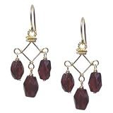 Garnet Chandelier Earrings by Elizabeth Showers, 1.5