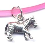 8 Pink Zebra Ankle Bracelet Sterling Silver Jewelry Gift Boxed