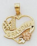 Two - tone #1 Grandma Heart Charm - YC114 - B0002WRLOO
