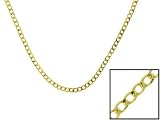 10KT 2.5MM POLISHED CURB LINK CHAIN