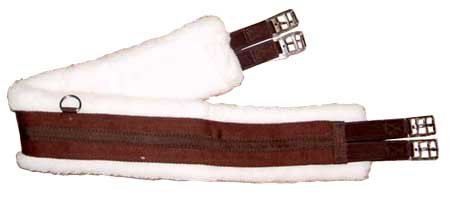 46 Fleece English Girth w/ Double Elastic Ends