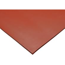 Silicone Sheet, 70A Durometer, Solid, Smooth Finish, No Backing, Red, Inch