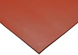 Silicone Rubber Sheet, Red, 1/16 Thick, 12 Width, 12 Length