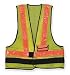 Condor 1YAD3 Safety Vest, LED, Mesh, Lime/Orange