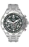 Nautica Yachting Watch Chronograph Steel Bracelet Black Dial Men's watch #N19508G
