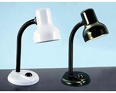 Catalina Lighting W1300BLK Gooseneck Desk Lamp with Metal Shade, 16 High, Black