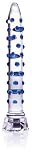 Don Wand Nubby LED Glass Pleasure Wand, Blue