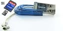 Sandisk 4GB MicroSDHC (SDSDQ-4096) & BlueProton MicroSD USB 2.0 Card Reader Writer