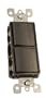 Leviton 5634-E 15 Amp, 120/277 Volt, Decora Style Single-Pole, AC Combination Switch, Commercial Grade, Grounding (Black)