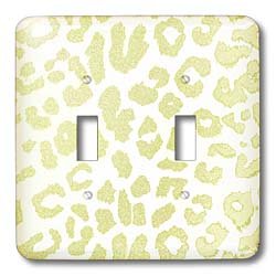 Patricia Sanders Creations - Lime Green Leopard Print Animal Prints Fashion - Light Switch Covers - double toggle switch
