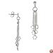 Sterling Silver Star of David Charm Earrings
