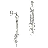 Sterling Silver Star of David Charm Earrings