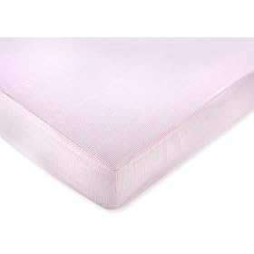 Pink Toile Fitted Crib Sheet for Baby and Toddler Bedding Sets by JoJo - Gingham Print