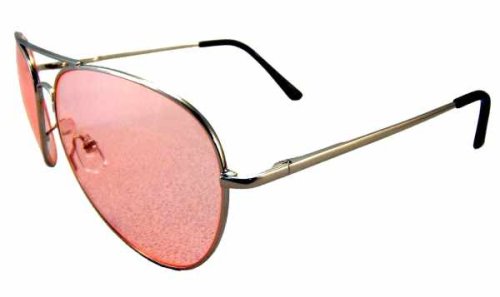 Classic 51mm Color Aviator Sunglasses Chrome Frame Spring Hinge