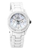 GUESS&reg; #G12543L Women's WaterPro White Rock Candy Multi-Function Watch