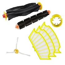 iRobot Roomba R3 500 series replacement brush kit (inc. Bristle brush,beater brush, side brush with screw and brush cleaning tool - For Black Cleaning Head)