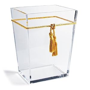 Ice Wastebasket with Tassel - Silver - Frontgate