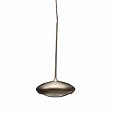 WAC Lighting MP-LED314-BN/BN Quest Collection 1-Light LED Monopoint Pendant, Brushed Nickel with Brushed Nickel Shade
