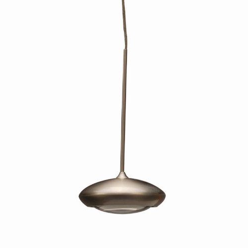 WAC Lighting MP-LED314-BN/BN Quest Collection 1-Light LED Monopoint Pendant, Brushed Nickel with Brushed Nickel Shade On Sale