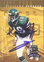 Keyshawn Johnson, New York Jets, 1997 Playoff First and Ten Autographed Card