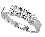 Platinum 1/2 ctw. Round Cut Three-Stone Diamond Ring