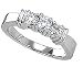 Platinum 1/2 ctw. Round Cut Three-Stone Diamond Ring