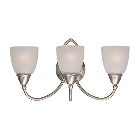 Sea Gull Lighting 40075-962 Pemberton Three-Light Vanity, Brushed Nickel Finish with Satin... by Sea Gull Lighting