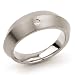 Jewelry : 0104-03 Boccia Titanium Beveled Ring w/Diamond