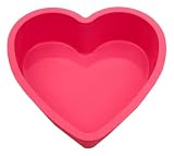 SiliconeZone Heart Cake Pan, Pink