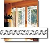 Ivy Border Frosted Etched Glass Accents