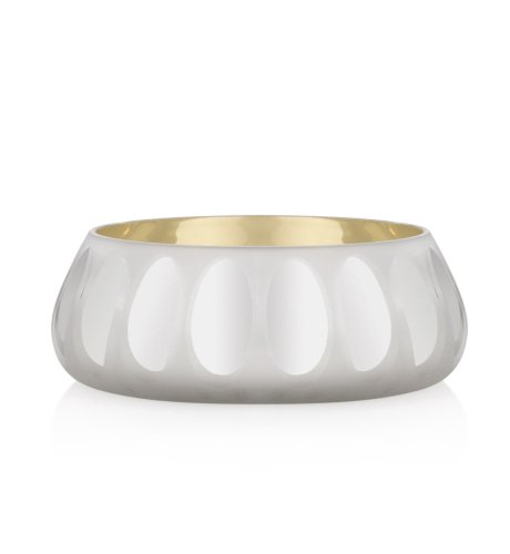 Frosted Oval Glass Bowl