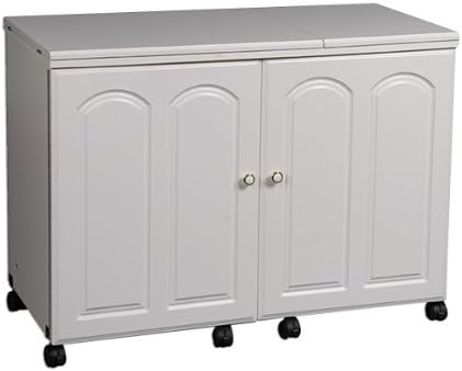 Model 5200 Ultimate Sew &amp; Serge Credenza Ultimate 2 Drawer, Electric Lift Sew &amp; Serger Credenza. White